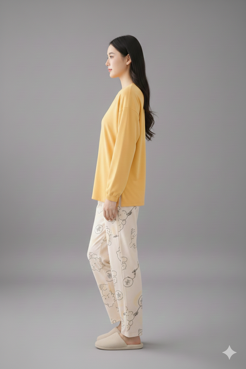 LOVE ME TEDDY PRINTED NIGHT SUIT