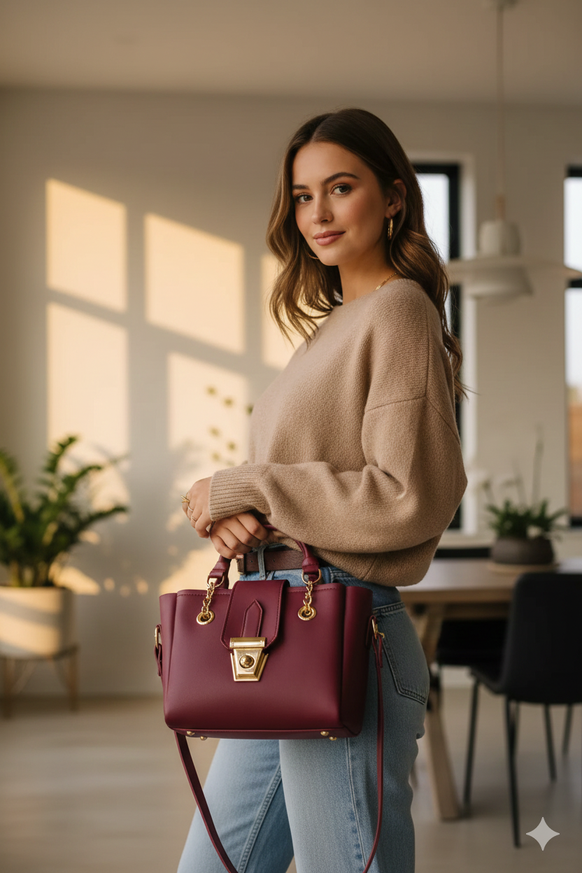 Black Top-Handle Bag