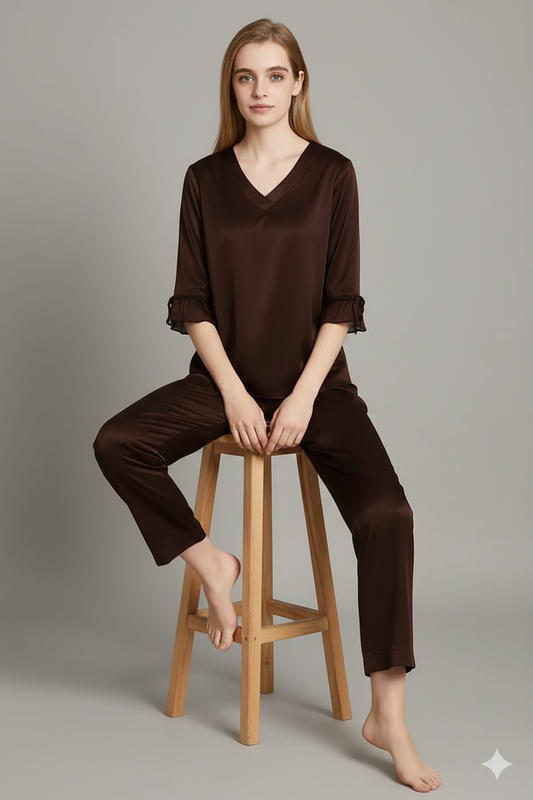 SILK NETRIBBON - BROWN