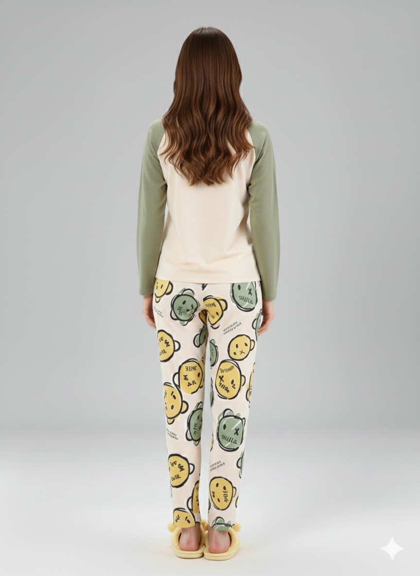 COZY BEAR PRINTED NIGHT SUIT