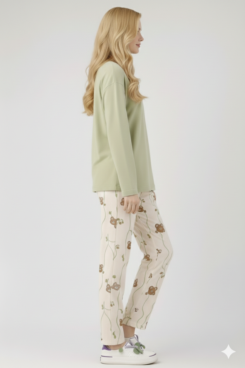 TEDDY TRAILS PRINTED NIGHT SUIT