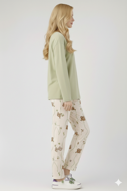 TEDDY TRAILS PRINTED NIGHT SUIT