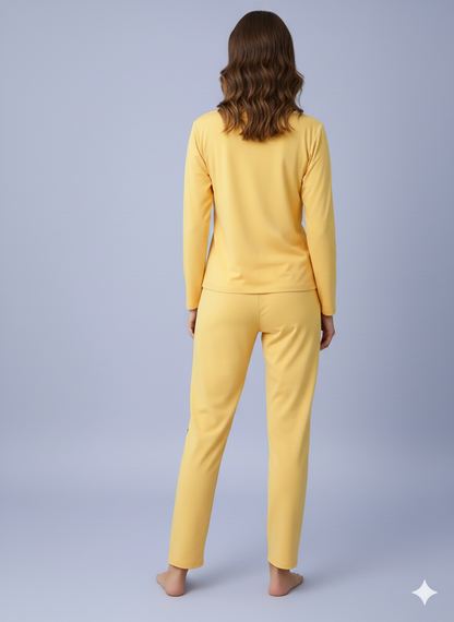 SUNNY SMILE PRINTED-YELLOW NIGHT SUIT