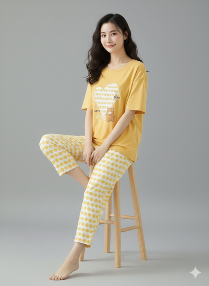 SR-CUTE BEAR PRINTED NIGHT SUIT