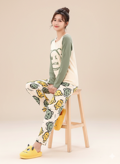 COZY BEAR PRINTED NIGHT SUIT