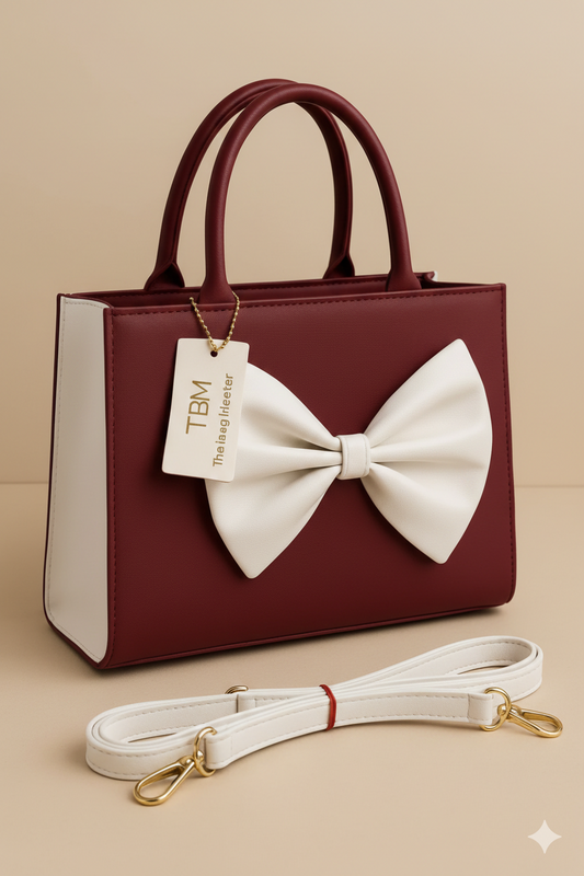 TRENDY BOW STYLE HANDBAG