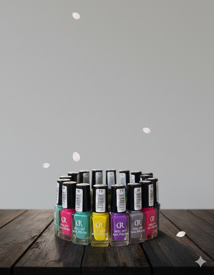 PEEL OFF NAIL POLISH( PACK OF 12)