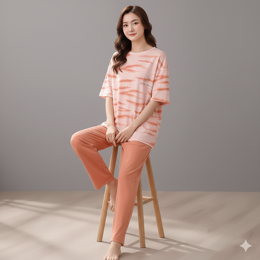 SR-IN THE AUTUMN PRINTED NIGHT SUIT