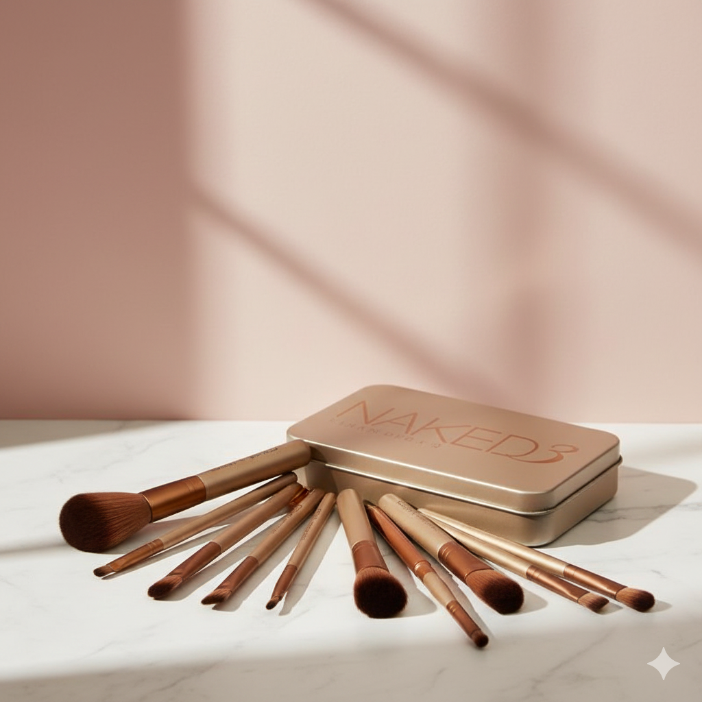 NAKED3 MAKEUP BRUSHES(PACK OF 12)
