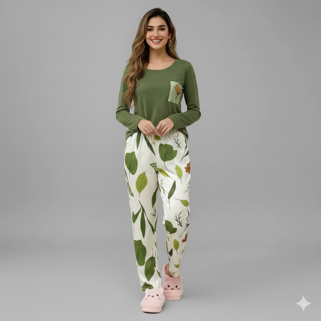 FLORA & GREEN PRINTED NIGHT SUIT