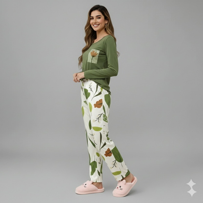 FLORA & GREEN PRINTED NIGHT SUIT