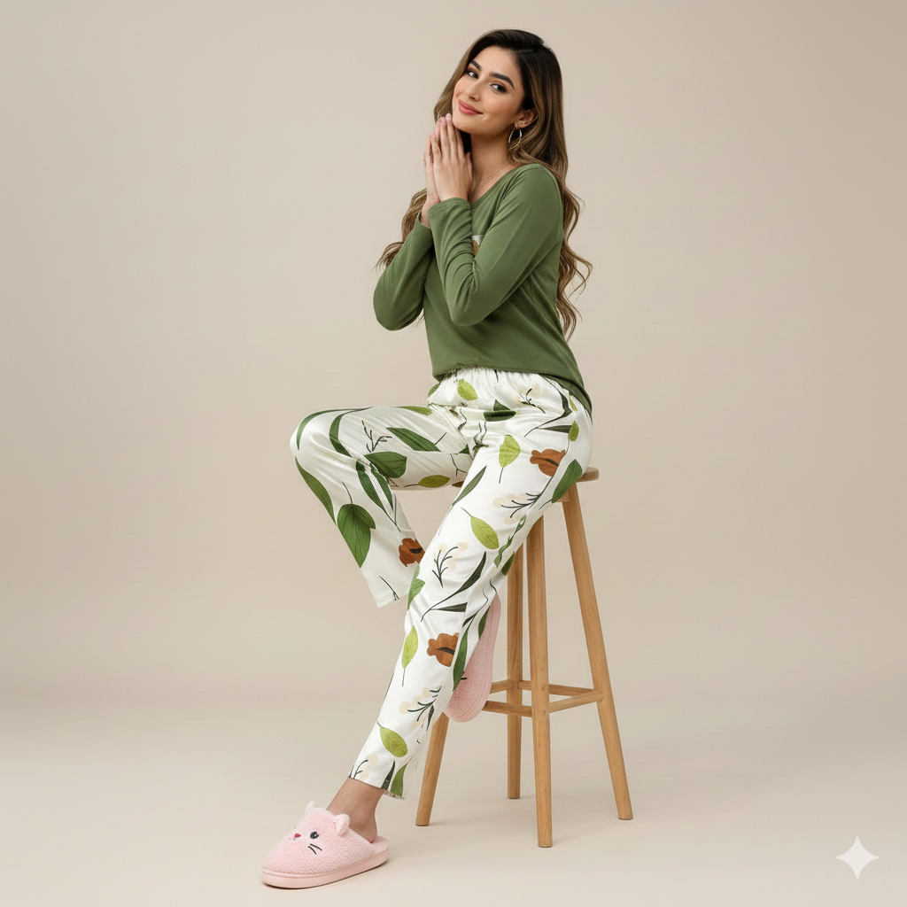 FLORA & GREEN PRINTED NIGHT SUIT