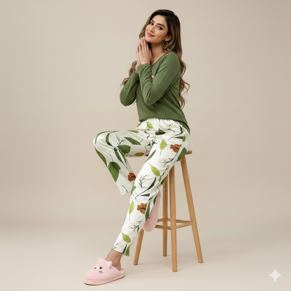 FLORA & GREEN PRINTED NIGHT SUIT