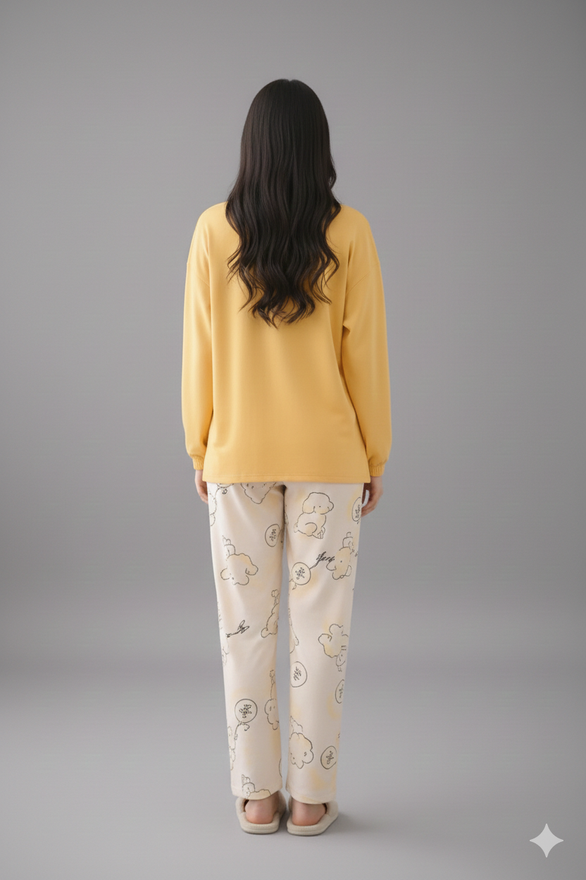 LOVE ME TEDDY PRINTED NIGHT SUIT