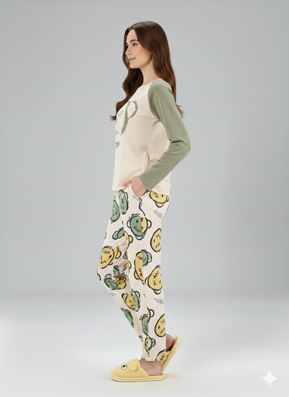 COZY BEAR PRINTED NIGHT SUIT