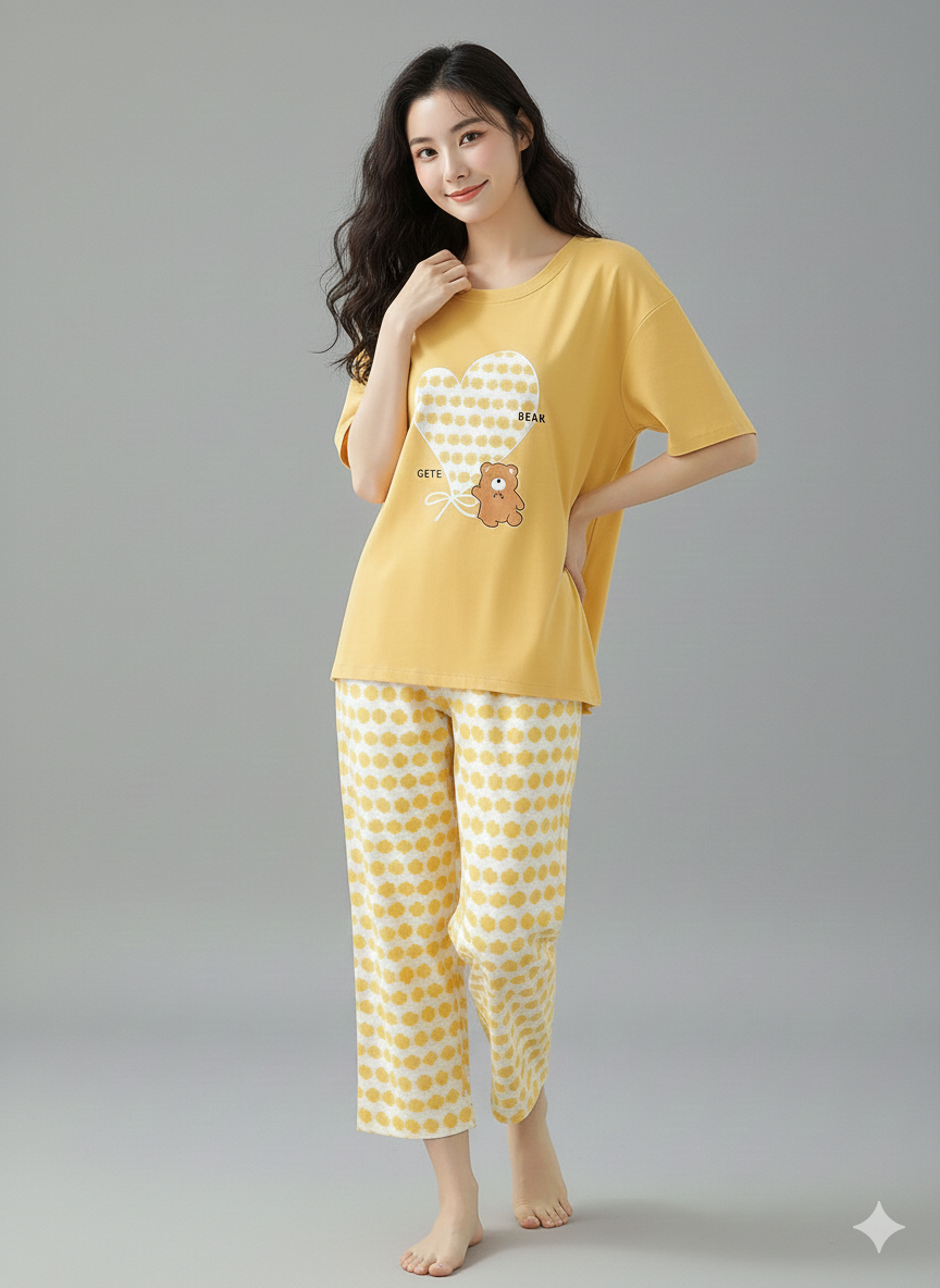 SR-CUTE BEAR PRINTED NIGHT SUIT