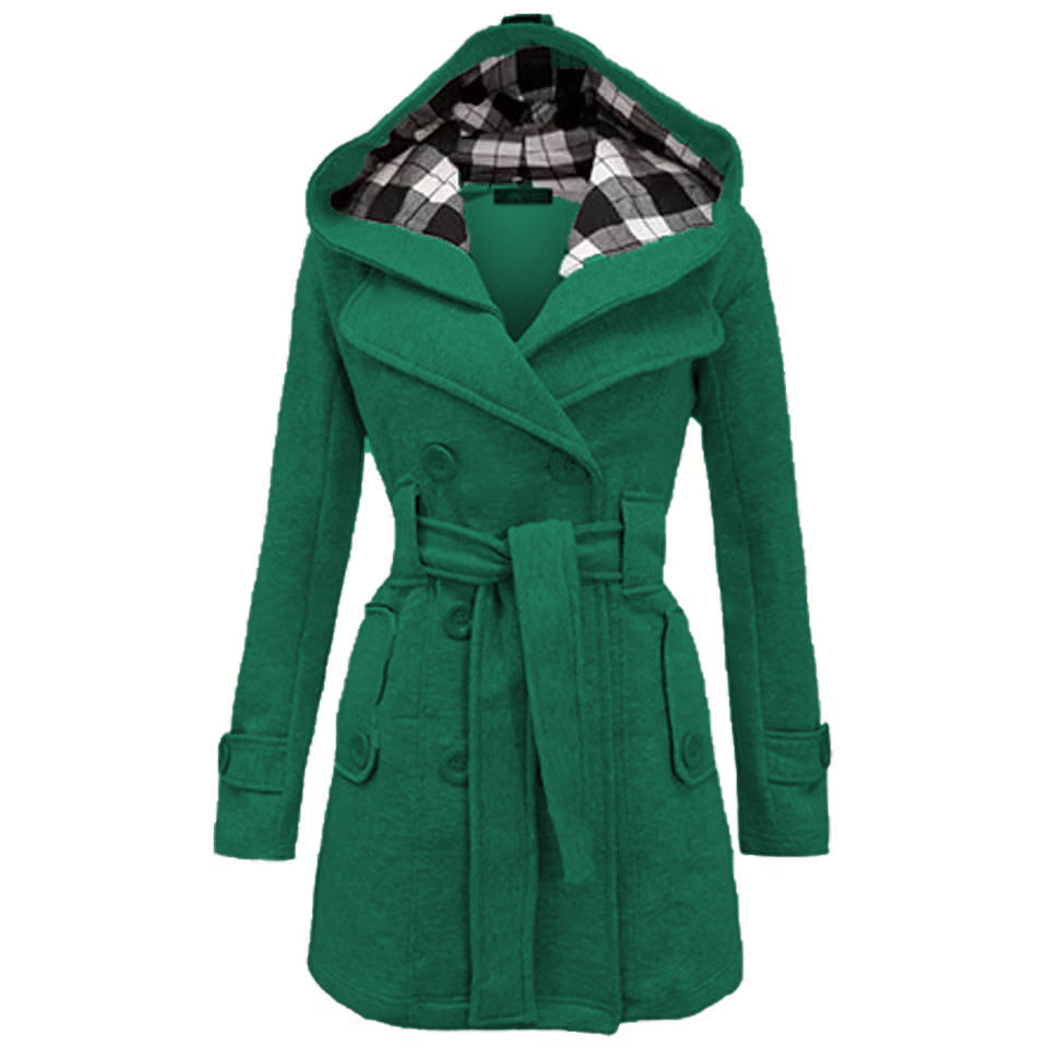 WOMEN LONG COAT - GREEN