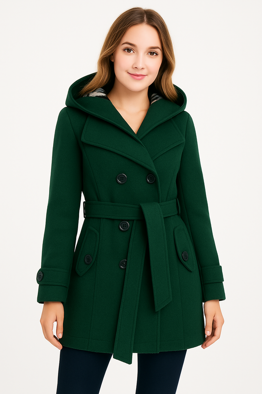 WOMEN LONG COAT - GREEN