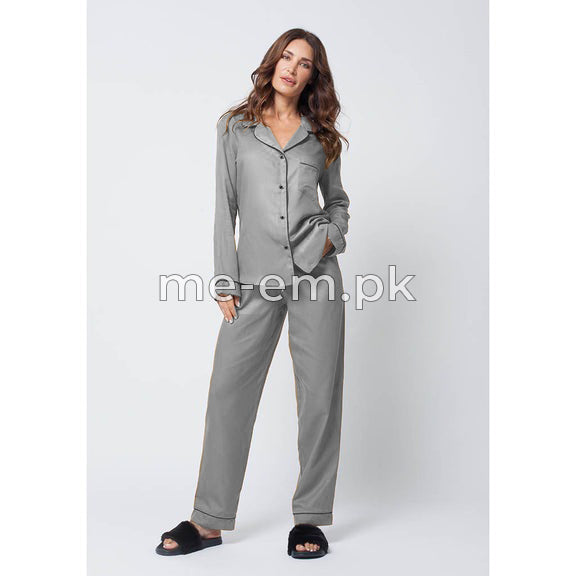 PLAIN SILK -  GREY