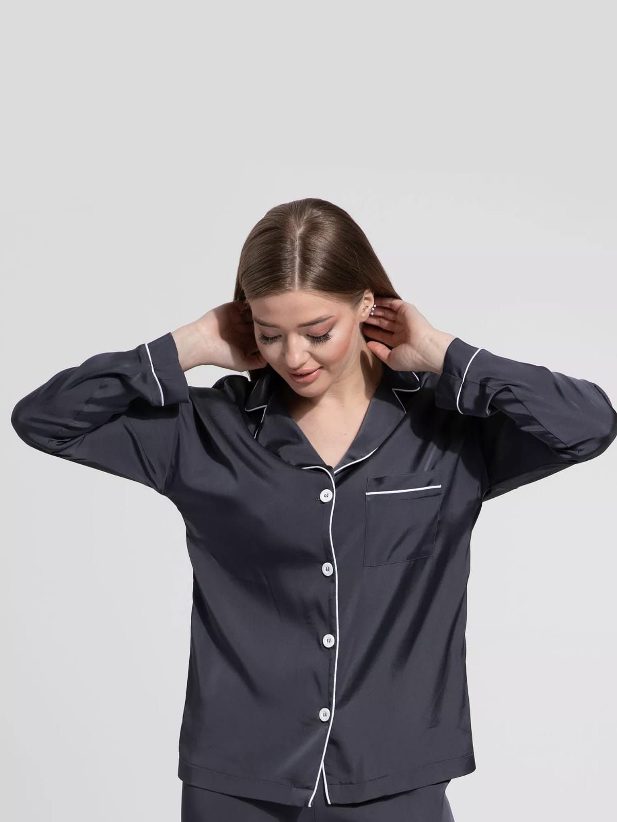 PLAIN SILK -  CHARCOAL