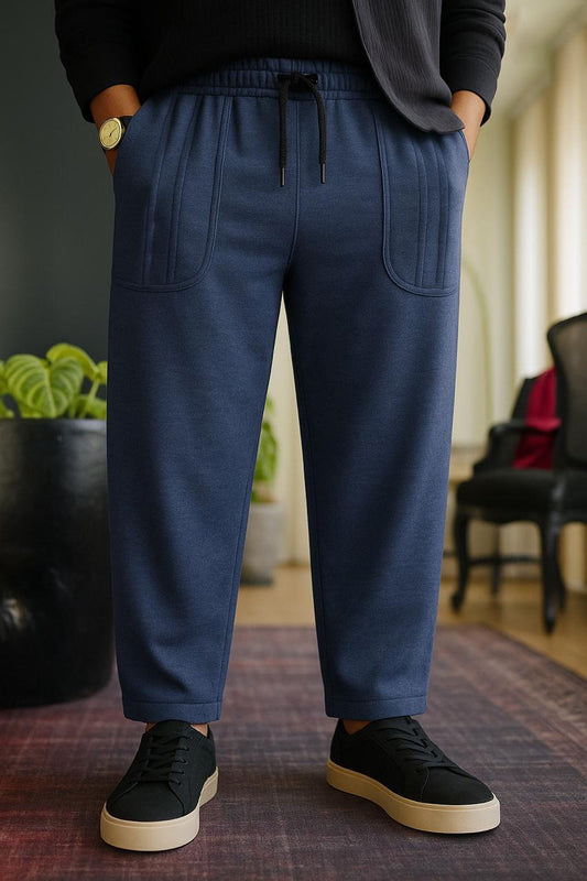 POCKET STRIPE TROUSER - NAVYBLUE