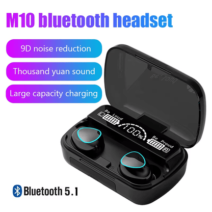 M10 TWS BLUETOOTH EARBUDS WITH CHARGING BOX