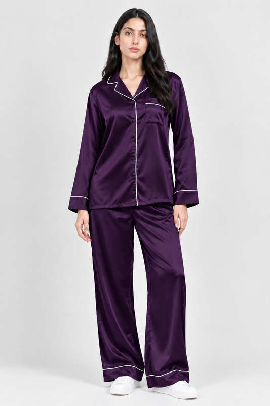 PLAIN SILK - MIDNIGHT PURPLE