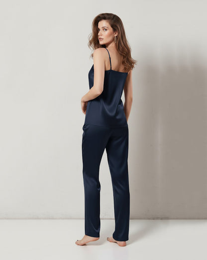 CAMI SILK - NAVY BLUE