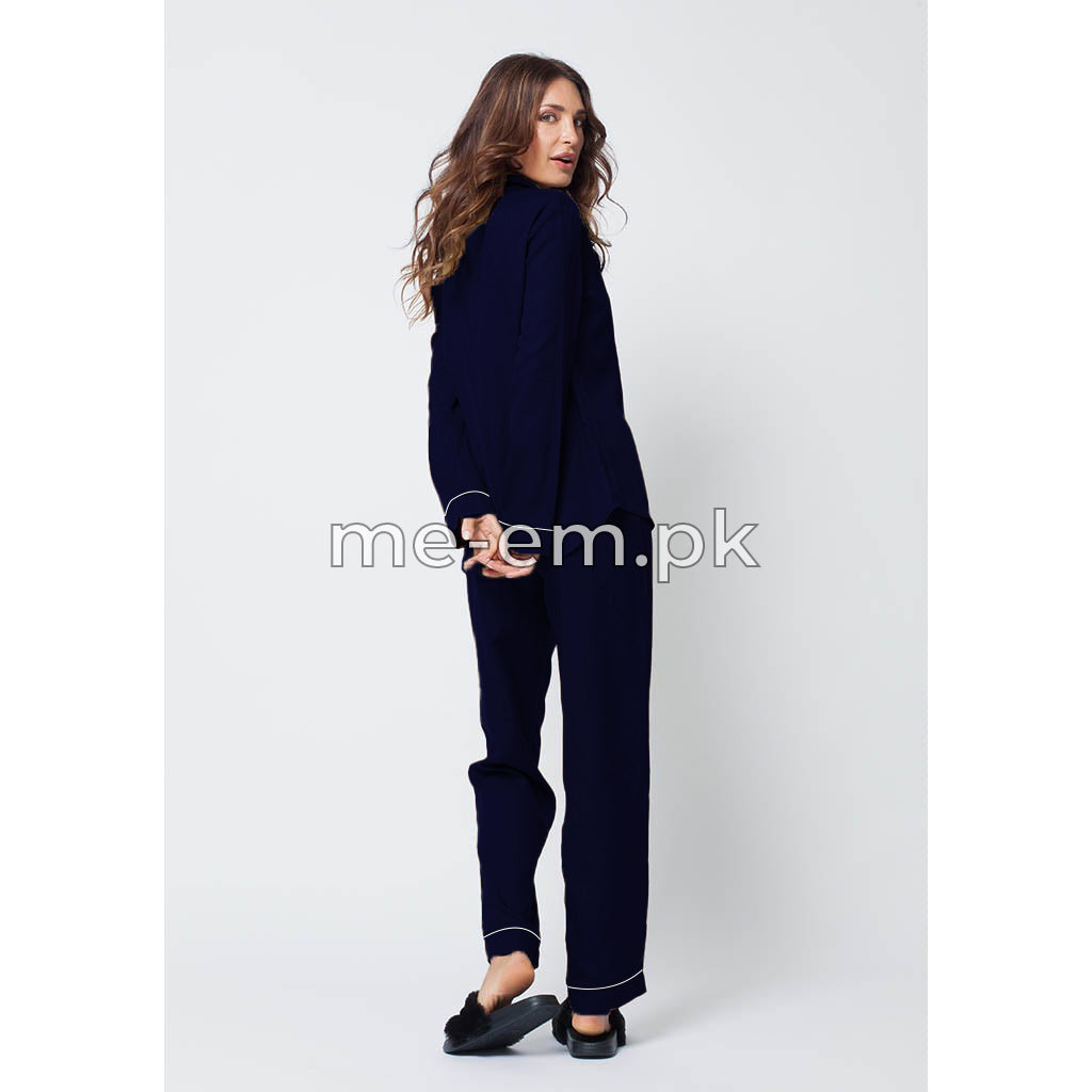 PLAIN SILK - NAVY BLUE