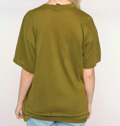 DROP SHOULDER T-SHIRT - OLIVE