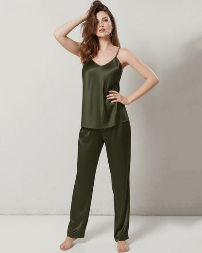 CAMI SILK - OLIVE