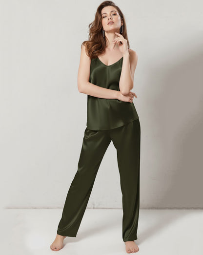 CAMI SILK - OLIVE