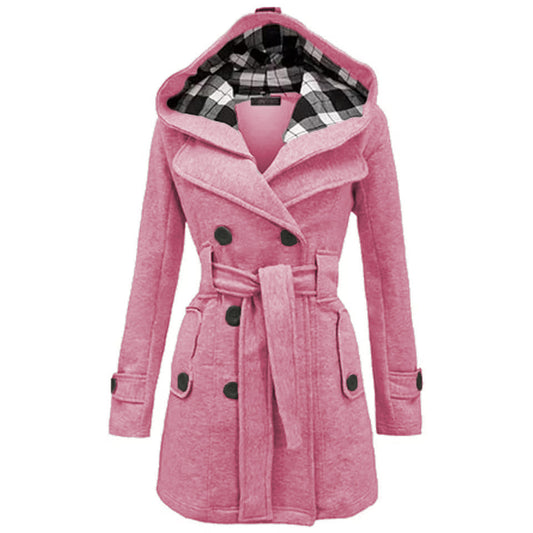 WOMEN LONG COAT - PINK