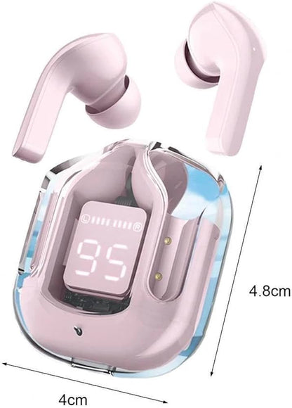 AIR 31 TRANSPARENT WIRELESS STEREO EARBUDS - PINK