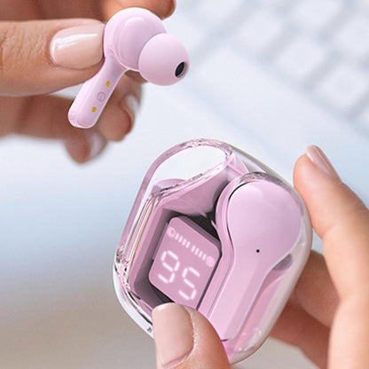 AIR 31 TRANSPARENT WIRELESS STEREO EARBUDS - PINK