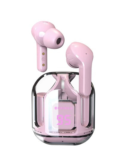 AIR 31 TRANSPARENT WIRELESS STEREO EARBUDS - PINK