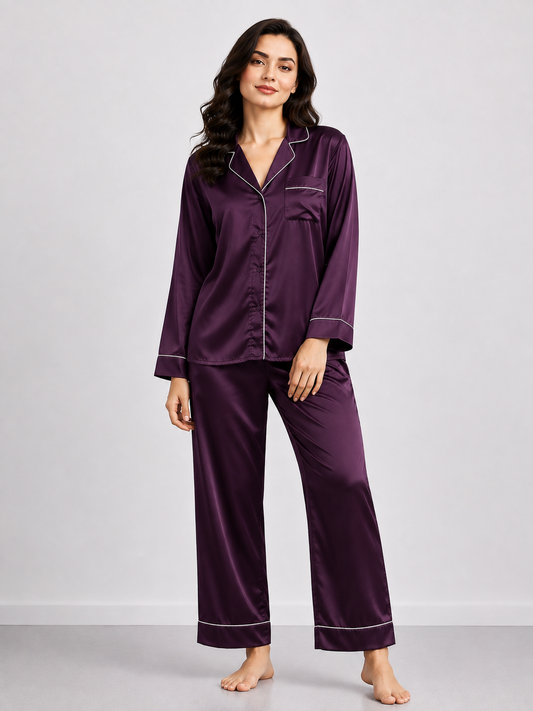 PLAIN SILK - MIDNIGHT PURPLE