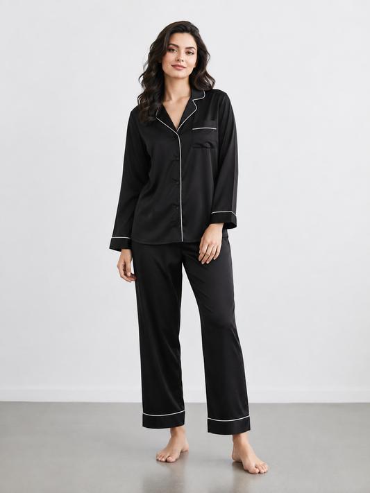 PLAIN SILK - BLACK
