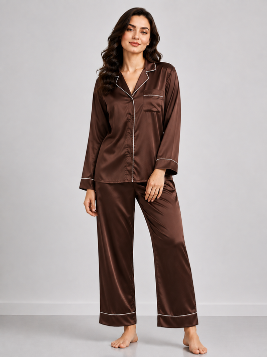 PLAIN SILK - BROWN