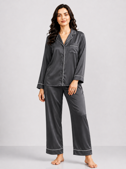 PLAIN SILK -  CHARCOAL