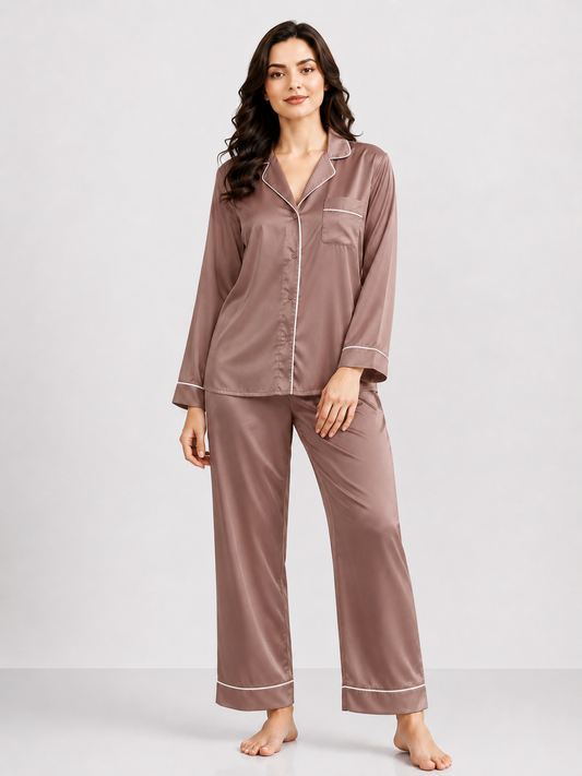 PLAIN SILK - DUST BROWN