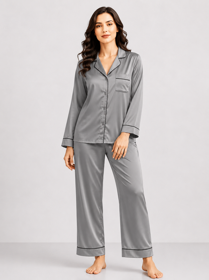 PLAIN SILK -  GREY