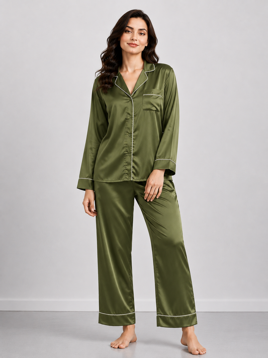 PLAIN SILK -  OLIVE