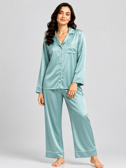 PLAIN SILK -  SEAFOAM GREEN