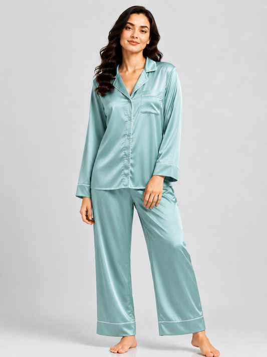 PLAIN SILK -  SEAFOAM GREEN