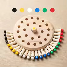 Wooden Memory Chess Matching Game