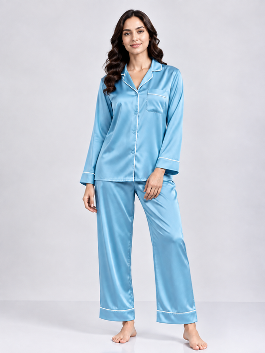PLAIN SILK - SKY BLUE