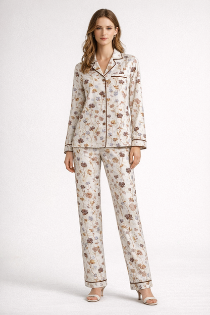 Digital Printed Button Down Night Suit - PNS-011