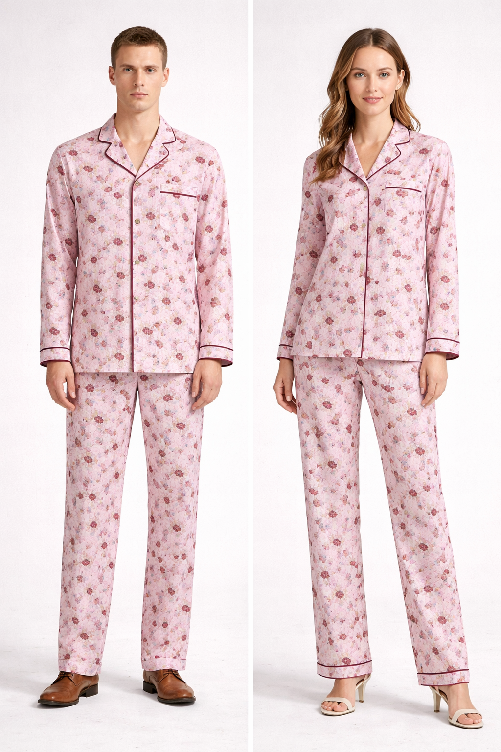 Digital Printed Button Down Night Suit - PNS-012