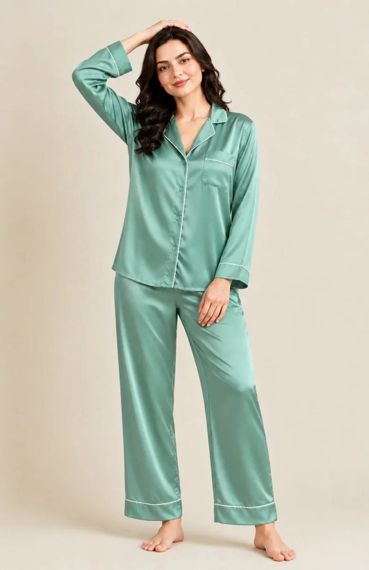 PLAIN SILK -  CELADON GREEN